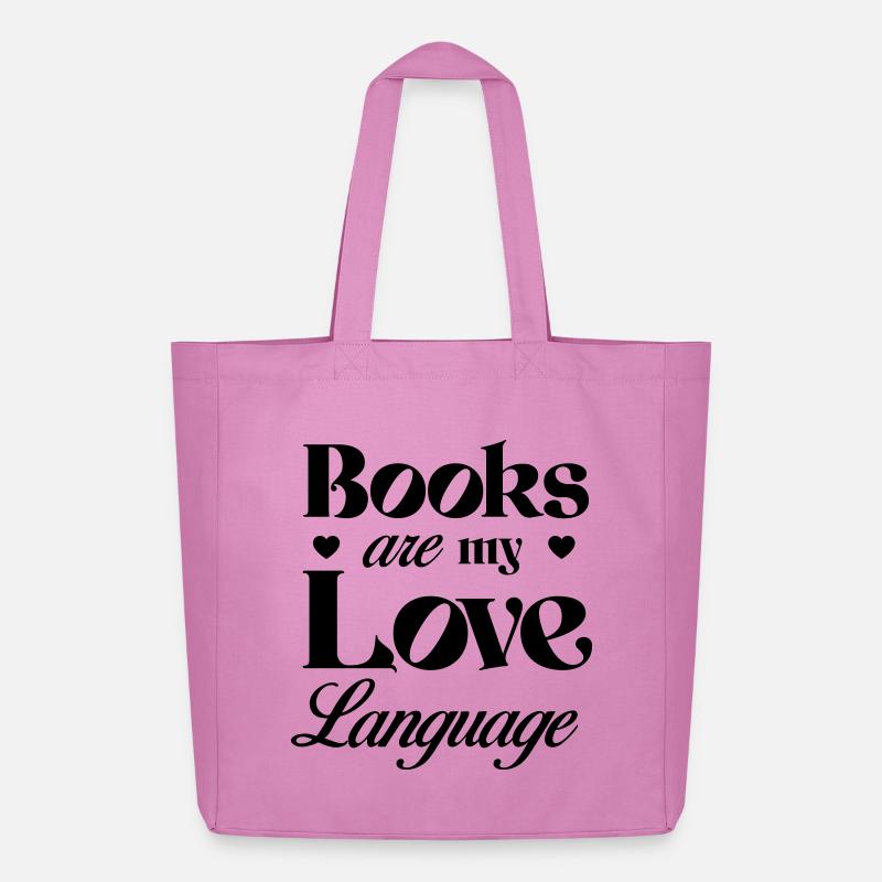 Bücher sind meine Liebessprache - Midweight recycelter Stoffbeutel von Stanley/Stella - Pink