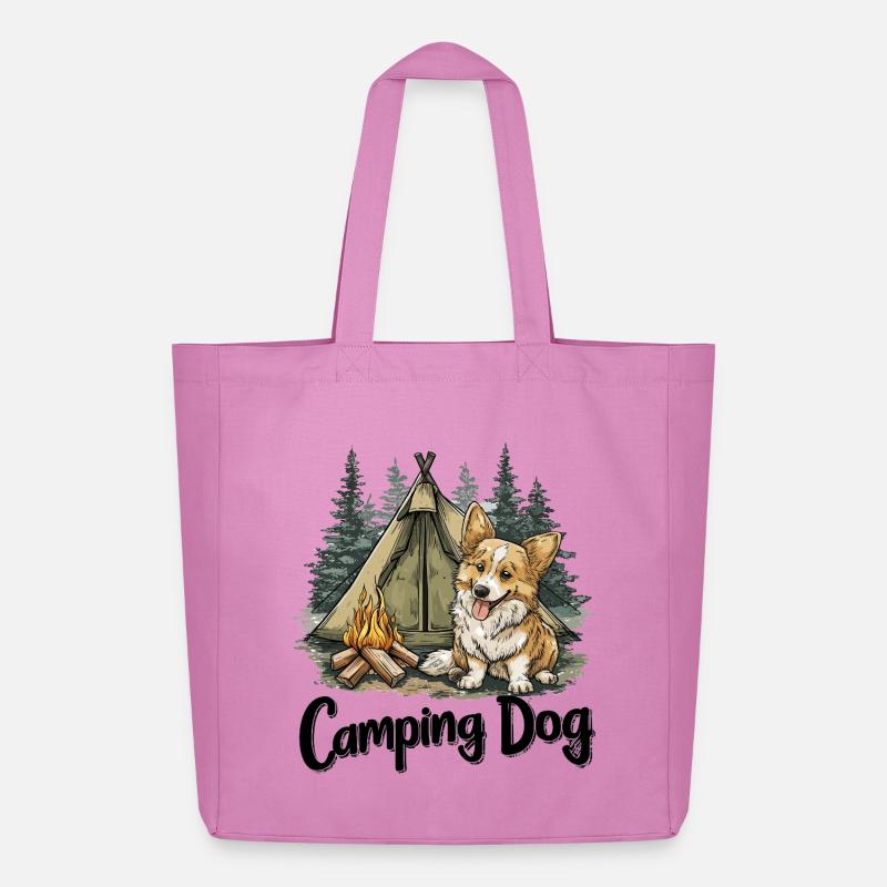 Camping Hund Spruch Camping Dog Camper Geschenk - Midweight recycelter Stoffbeutel von Stanley/Stella - Pink