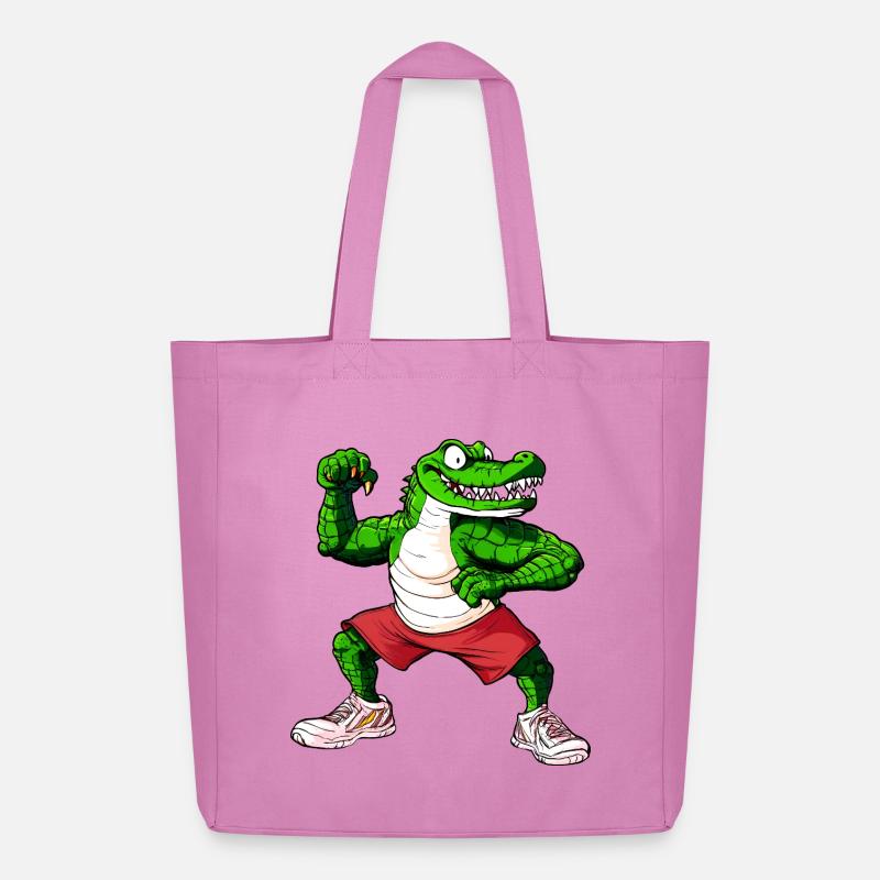 Fitness Krokodil - Midweight recycelter Stoffbeutel von Stanley/Stella - Pink