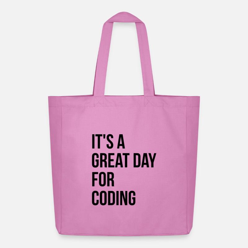 Coding - Midweight Recycled Tote Bag by Stanley/Stella - pink