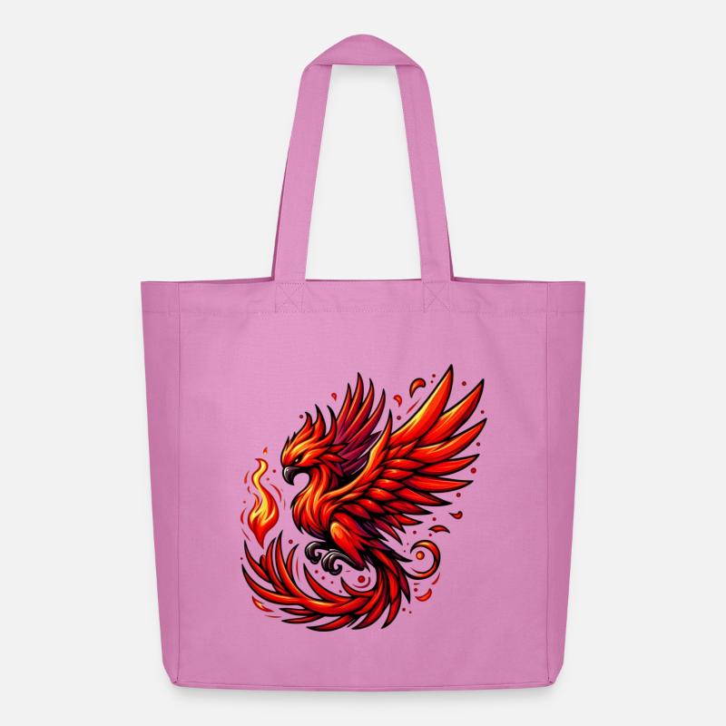 Roter Phönix - Midweight recycelter Stoffbeutel von Stanley/Stella - Pink