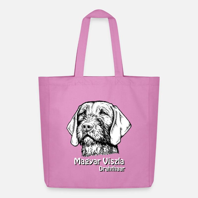 Magyar Viszla Drahthaar - Midweight recycelter Stoffbeutel von Stanley/Stella - Pink