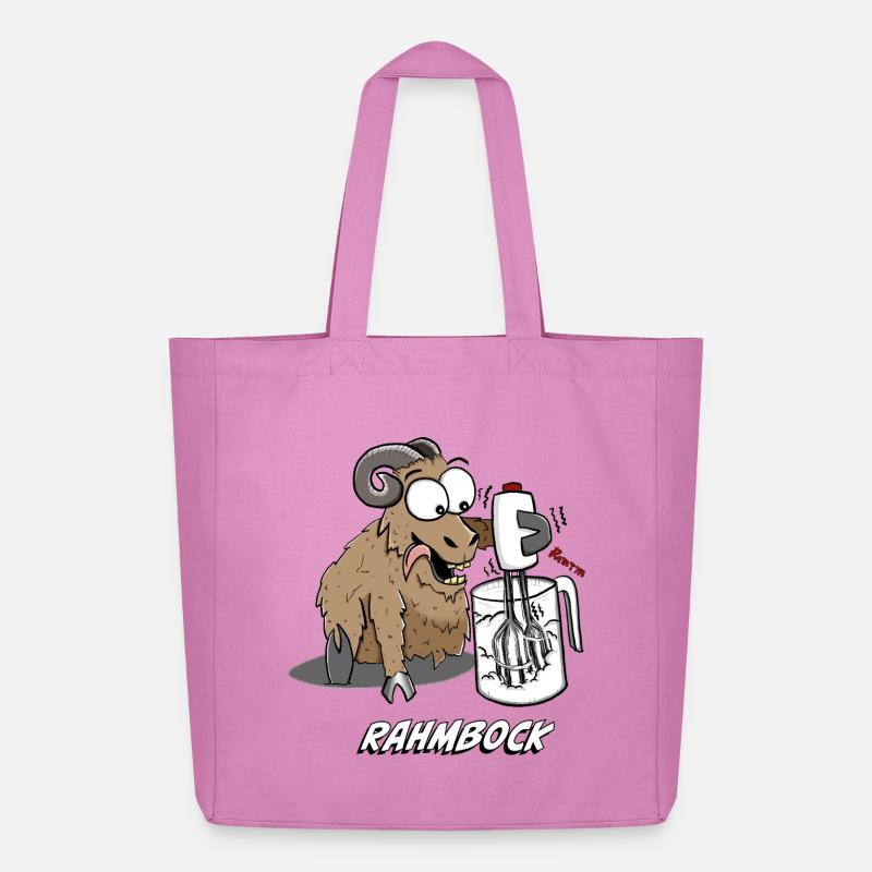 Humorvoller Bock mit Küchenmixer - Midweight recycelter Stoffbeutel von Stanley/Stella - Pink