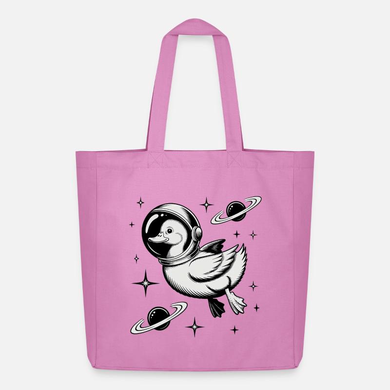 Goose in Space - Cool Astonomy Logo - Midweight recycelter Stoffbeutel von Stanley/Stella - Pink