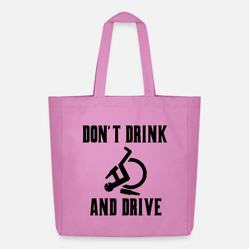 Trinken Sie nicht, wenn Sie mit Ihrem Rollstuhl herumrollen * - Midweight recycelter Stoffbeutel von Stanley/Stella - Pink