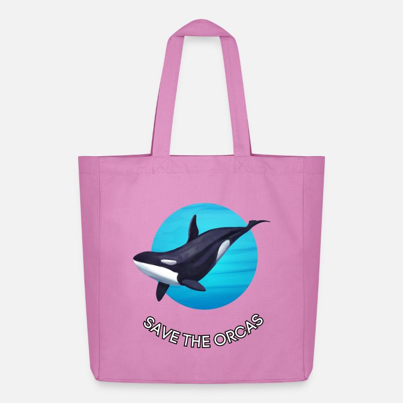 Orca Schutz - Save the Orcas - Midweight recycelter Stoffbeutel von Stanley/Stella - Pink