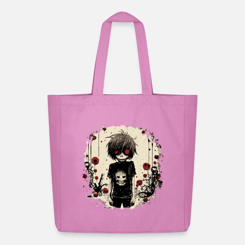 Red-Eyed Skull Kid – Emo Comic Design - Midweight recycelter Stoffbeutel von Stanley/Stella - Pink