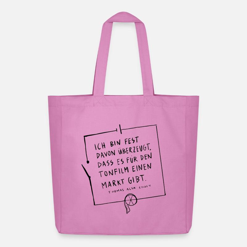 Thomas Edison Circuit - Midweight Recycled Tote Bag by Stanley/Stella - pink