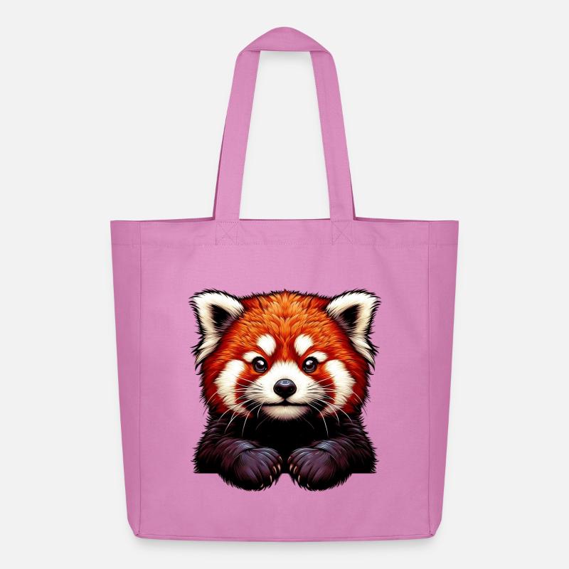 Kleiner Panda - Midweight recycelter Stoffbeutel von Stanley/Stella - Pink
