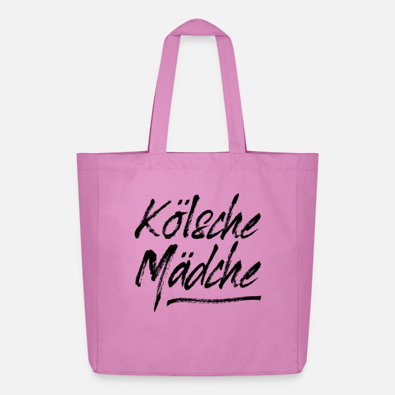 Kölsche Mädche / Karneval in Köln / Kölsch & Kölle - Midweight recycelter Stoffbeutel von Stanley/Stella - Pink