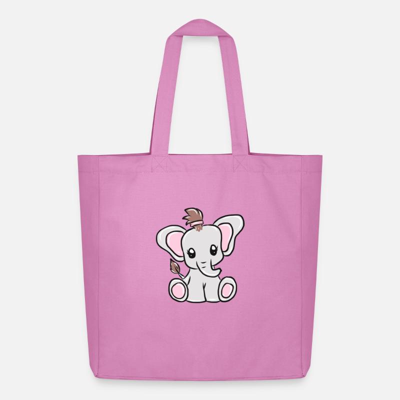 Elefant - Midweight recycelter Stoffbeutel von Stanley/Stella - Pink