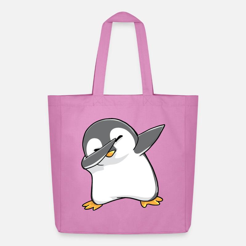 Pinguin Dabbing - Midweight recycelter Stoffbeutel von Stanley/Stella - Pink