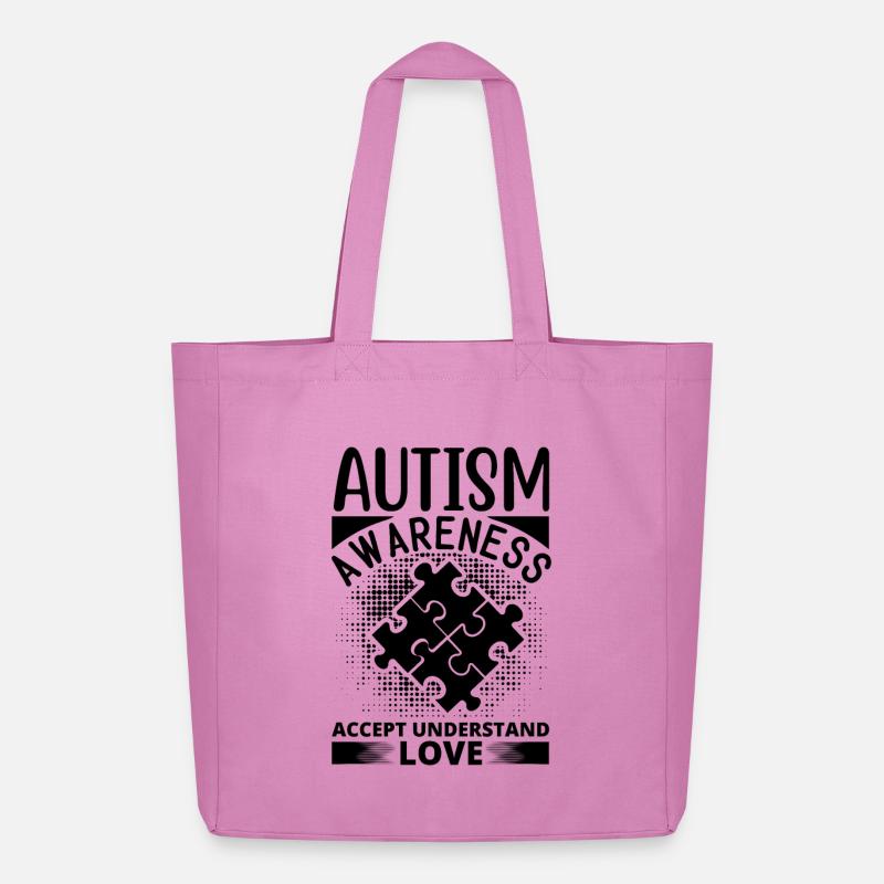 Vibrant pattern on elegant fabric - Midweight Recycled Tote Bag by Stanley/Stella - pink