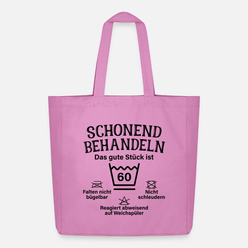 Schonend Behandeln Männer Geschenk 60. Geburtstag - Midweight recycelter Stoffbeutel von Stanley/Stella - Pink