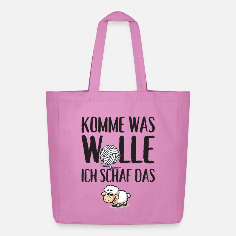 Komme was Wolle ich Schaf das - Midweight recycelter Stoffbeutel von Stanley/Stella - Pink