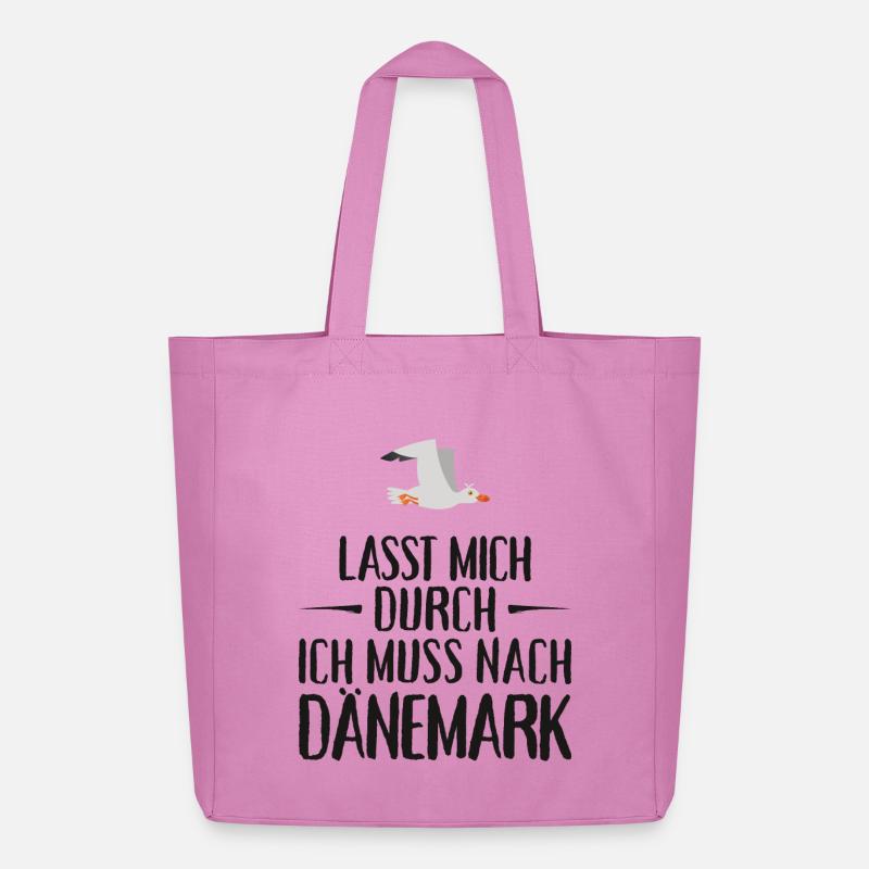 Lasst mich durch ich muss nach Dänemark Möwe - Midweight recycelter Stoffbeutel von Stanley/Stella - Pink