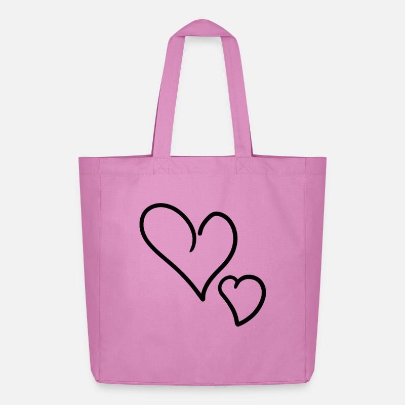 Herz Herze - Midweight recycelter Stoffbeutel von Stanley/Stella - Pink