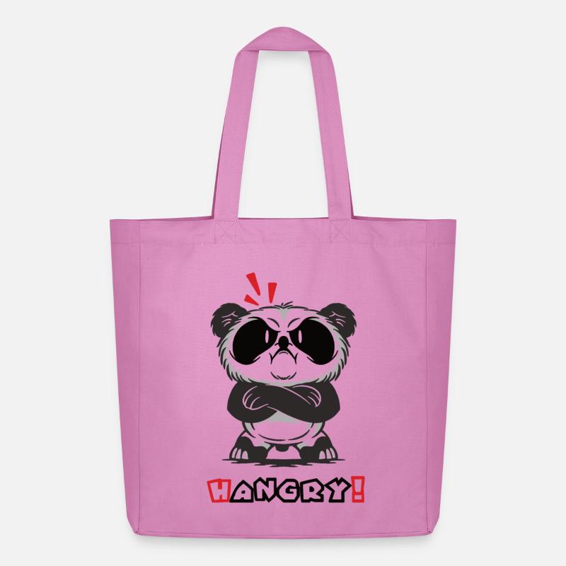 Hangry Panda - Midweight recycelter Stoffbeutel von Stanley/Stella - Pink