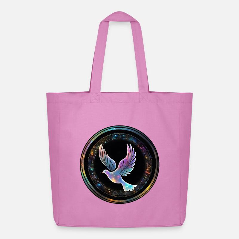 Galaxy Taube im Sternenring - Midweight recycelter Stoffbeutel von Stanley/Stella - Pink