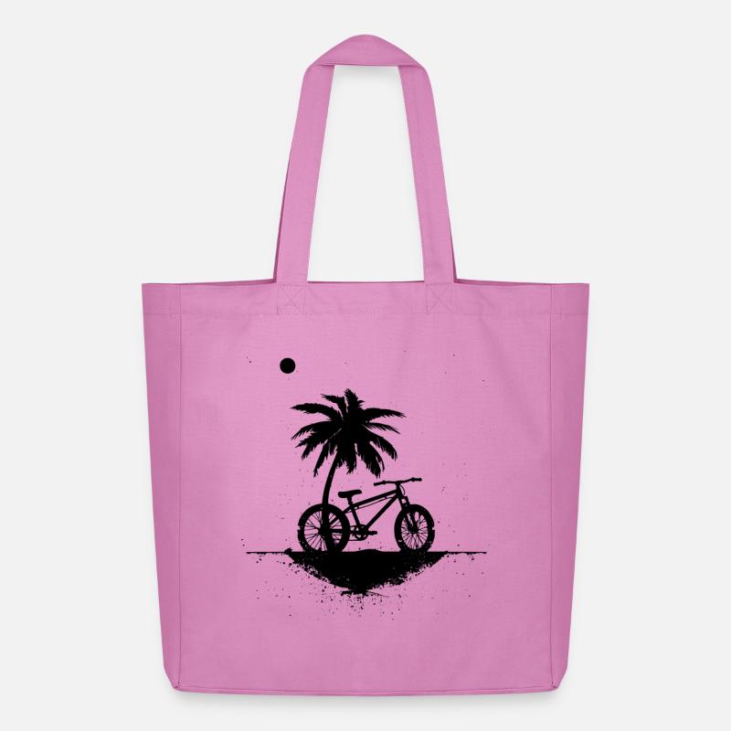 Mountainbiking Skizze - Midweight recycelter Stoffbeutel von Stanley/Stella - Pink