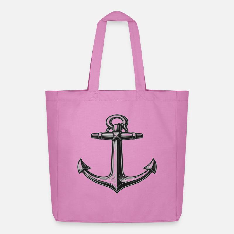 Maritimes Anker Design - Midweight recycelter Stoffbeutel von Stanley/Stella - Pink