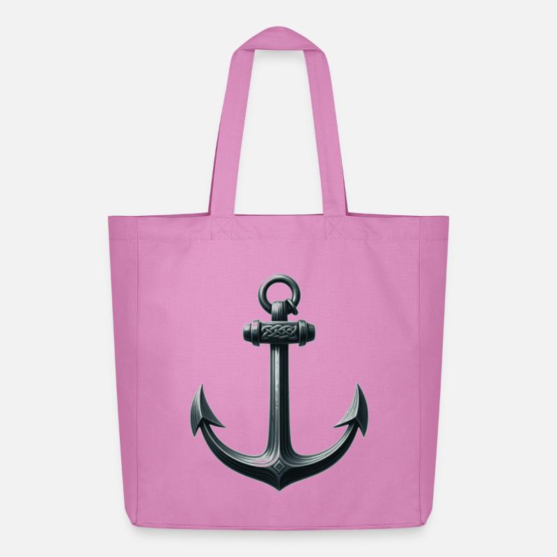 Historischer Anker mit Nautischem Design - Midweight recycelter Stoffbeutel von Stanley/Stella - Pink