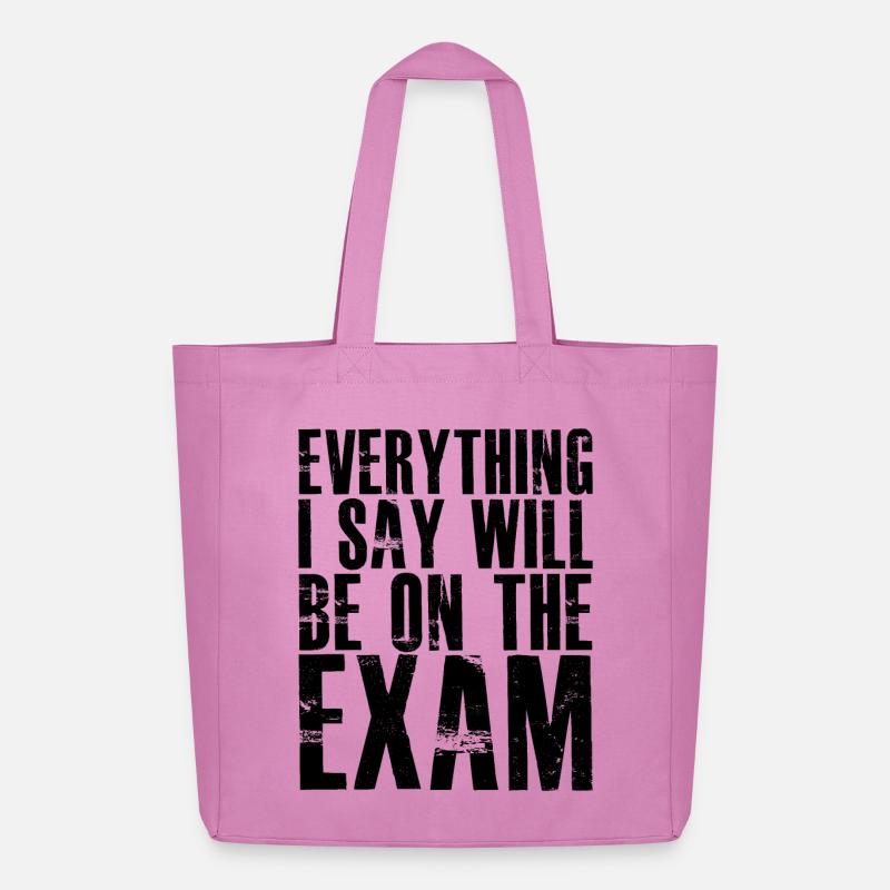 everything I say will be on the exam - Midweight recycelter Stoffbeutel von Stanley/Stella - Pink
