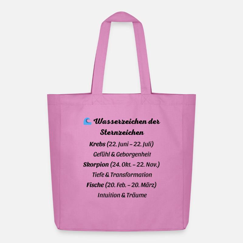 Wasserzeichen der Sternzeichen - Midweight recycelter Stoffbeutel von Stanley/Stella - Pink