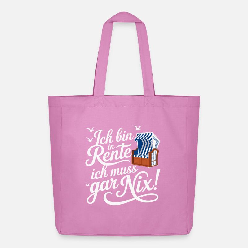 Ich Bin In Rente Ich Muss Gar Nix! Strandkorb - Midweight recycelter Stoffbeutel von Stanley/Stella - Pink