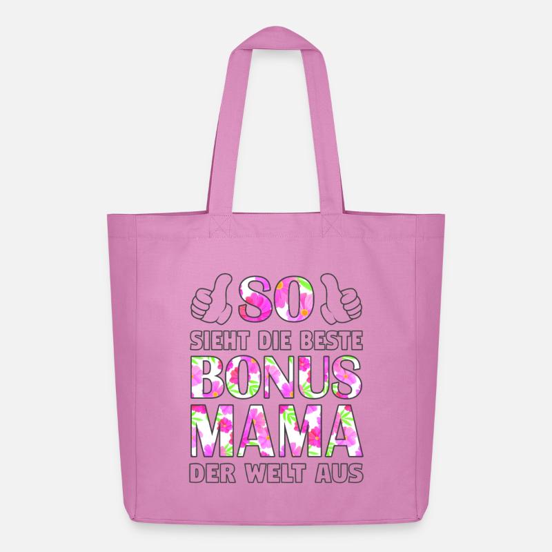Bonus Mama Mutter Muttertag Stiefmutter Geschenk - Midweight recycelter Stoffbeutel von Stanley/Stella - Pink