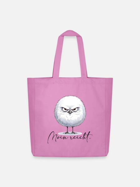 Moin reicht - grimmige runde Möwe - Midweight recycelter Stoffbeutel von Stanley/Stella - Pink