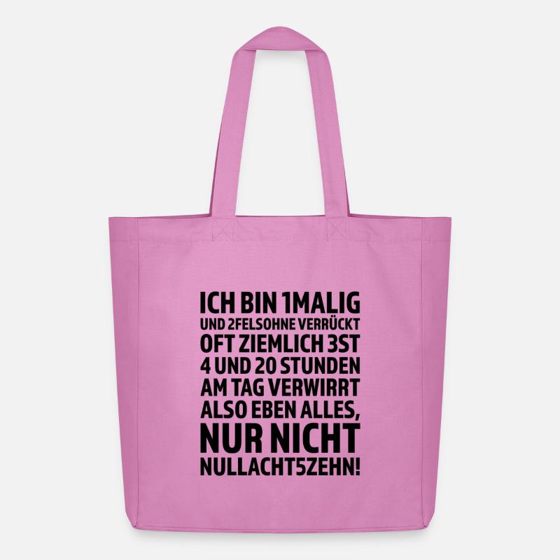 Ich bin 1malig – und das ist auch gut so - Midweight recycelter Stoffbeutel von Stanley/Stella - Pink