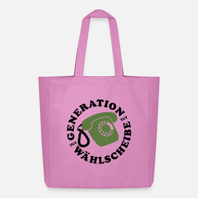 Generation Wählscheibe Festnetz Telefon - Midweight recycelter Stoffbeutel von Stanley/Stella - Pink