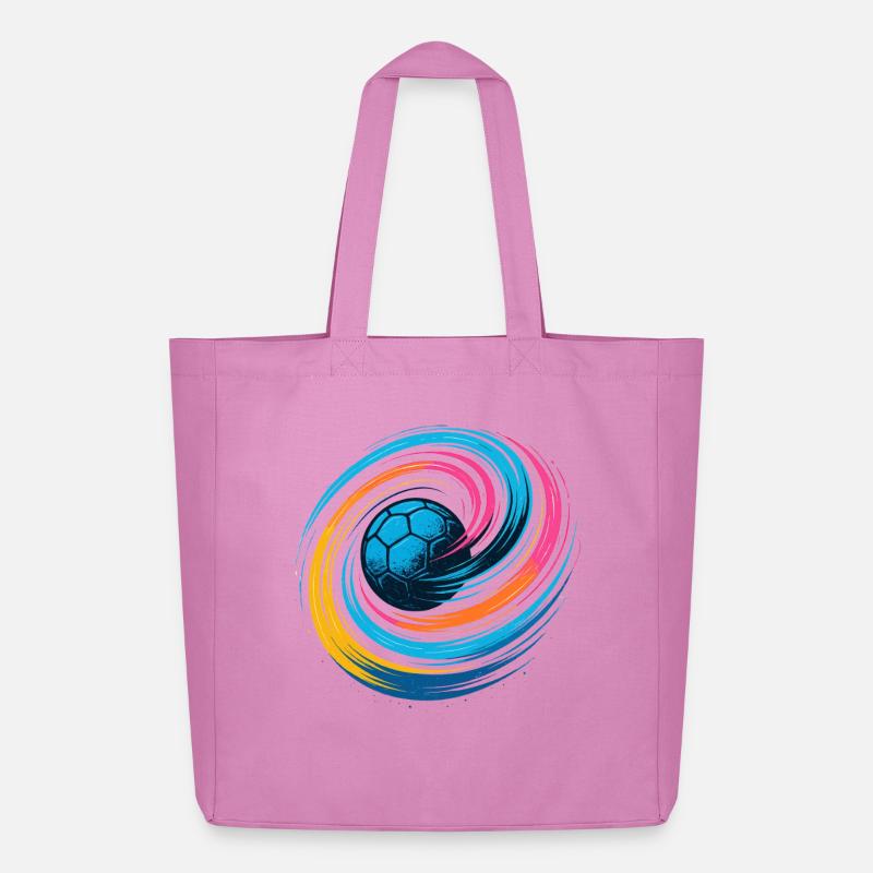 Handball Neon Ball, bunter Wirbelwurf, Dynamik - Midweight recycelter Stoffbeutel von Stanley/Stella - Pink