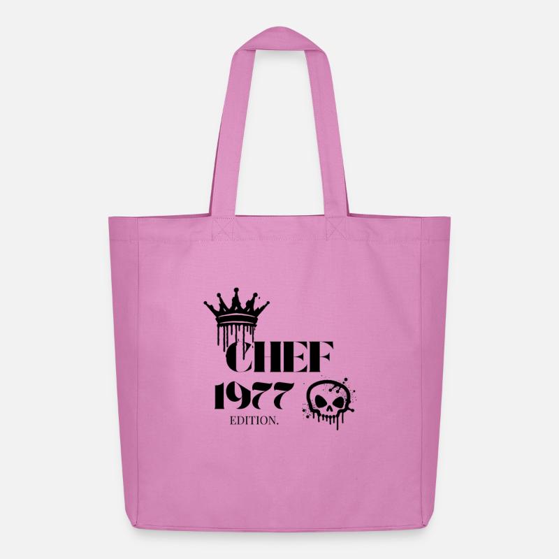 Chef Edition 1977 48 Geburtstag Spruch - Midweight recycelter Stoffbeutel von Stanley/Stella - Pink