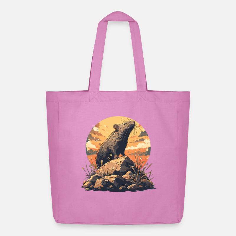 Ratten Ratte - Midweight recycelter Stoffbeutel von Stanley/Stella - Pink