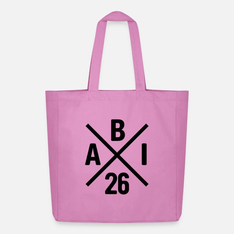 ABI 26 - Abitur - Geschenk - Kontrast Design - Midweight recycelter Stoffbeutel von Stanley/Stella - Pink