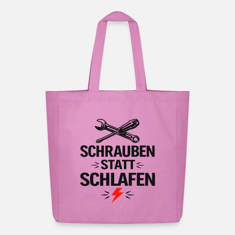 Schrauben statt Schlafen - Midweight recycelter Stoffbeutel von Stanley/Stella - Pink