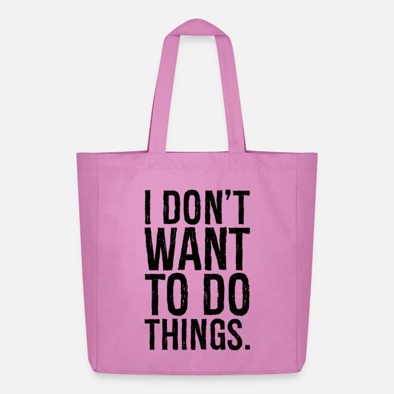 Ich will nichts tun - Midweight recycelter Stoffbeutel von Stanley/Stella - Pink