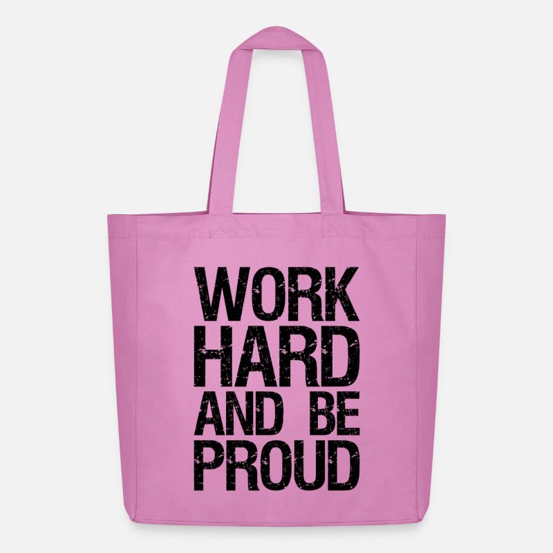 Arbeite hart und sei stolz - Midweight recycelter Stoffbeutel von Stanley/Stella - Pink