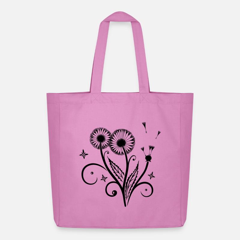 Löwenzahn, Pusteblume, dandelion - Midweight recycelter Stoffbeutel von Stanley/Stella - Pink