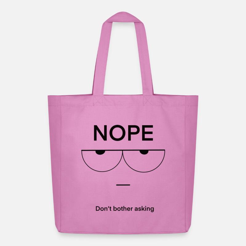 Nope Don't Bother Asking - Midweight recycelter Stoffbeutel von Stanley/Stella - Pink