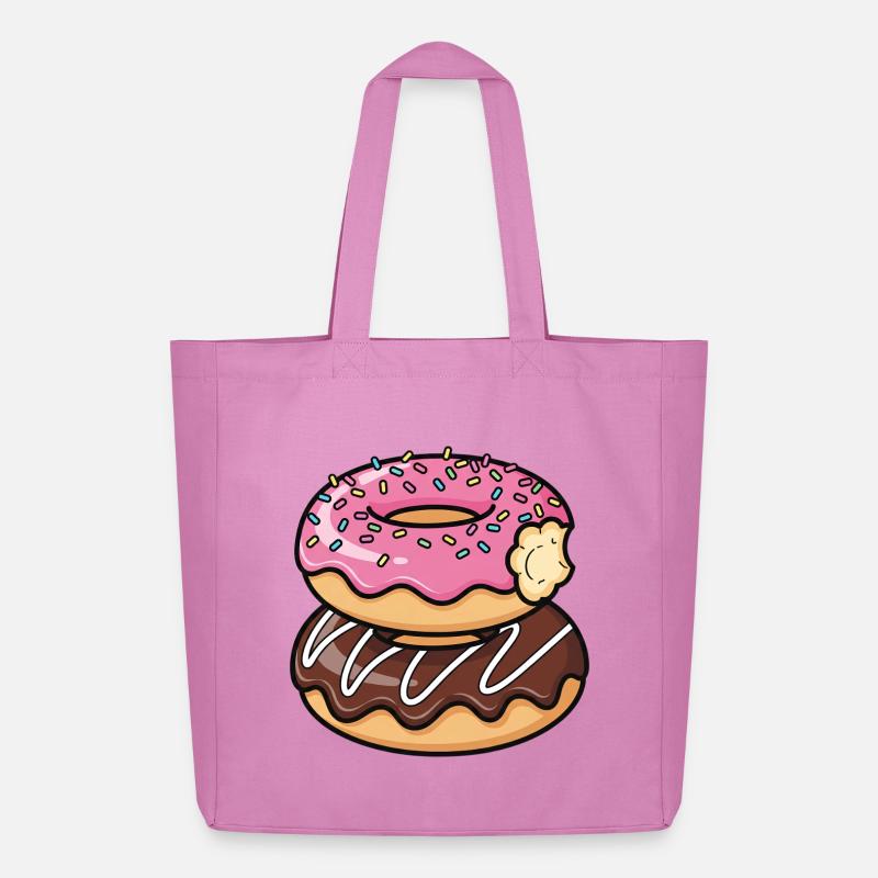 Sweet Stack Donuts Pop Art - Midweight Recycled Tote Bag by Stanley/Stella - pink