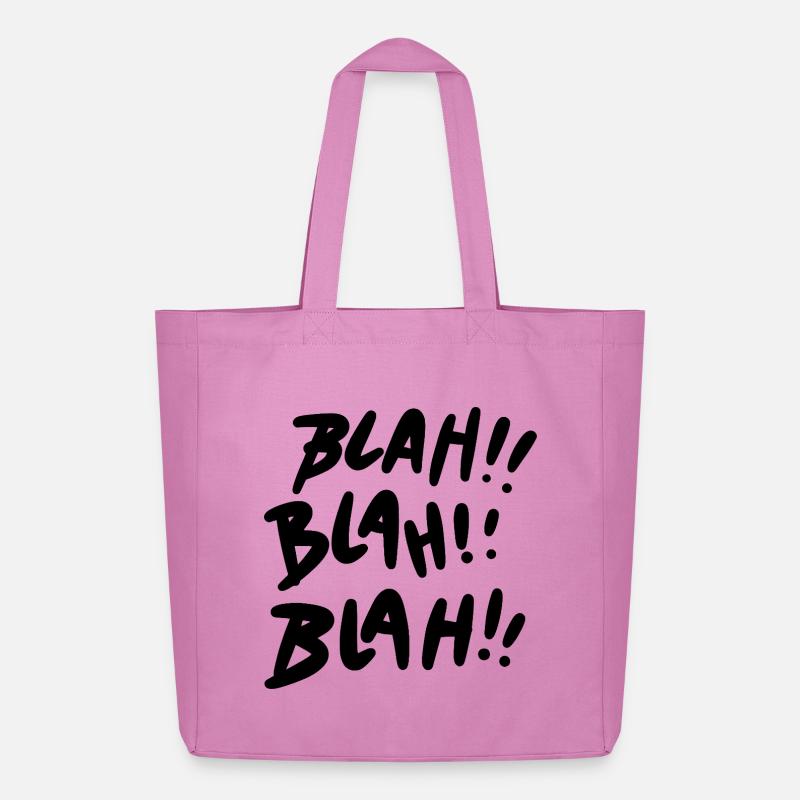 Bla Bla Bla Déclaration noire - Tote bag Stanley/Stella Midweight recyclé - rose