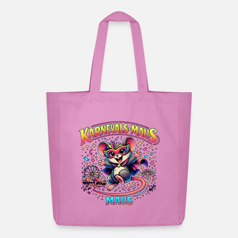 Karnevalsmaus Fasching Kostüm Niedlich Geschenk - Midweight recycelter Stoffbeutel von Stanley/Stella - Pink