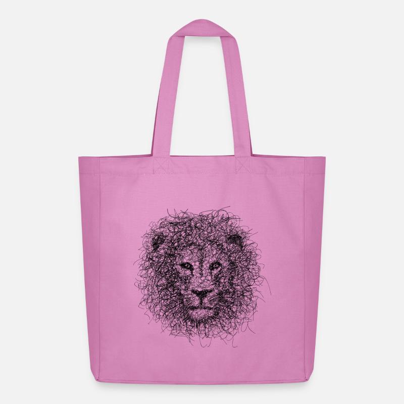 Lion Scribble - Midweight recycelter Stoffbeutel von Stanley/Stella - Pink