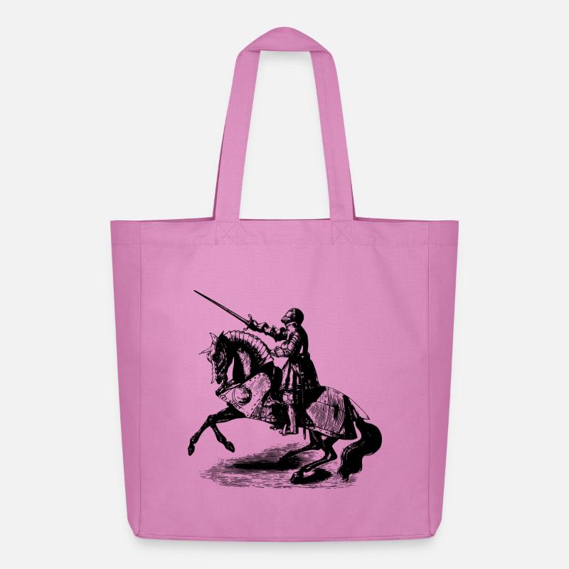 Ritter auf einem Pferd - Midweight recycelter Stoffbeutel von Stanley/Stella - Pink