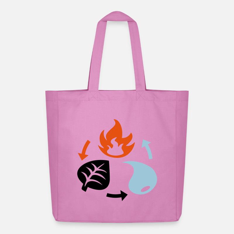 Feu, eau, éléments végétaux - Tote bag Stanley/Stella Midweight recyclé - rose