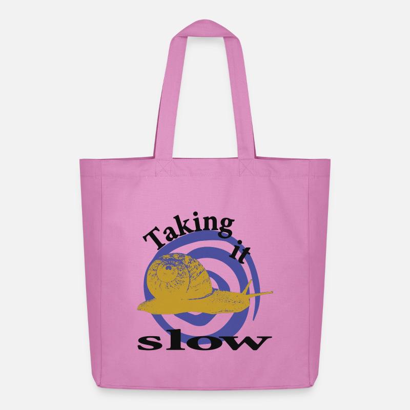 Entspannte Schnecke – Taking It Slow - Midweight recycelter Stoffbeutel von Stanley/Stella - Pink