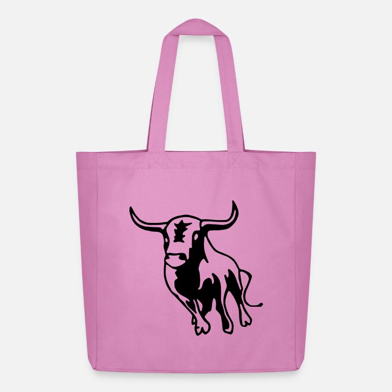 Stier,Torero,Bulle,Matador, - Midweight recycelter Stoffbeutel von Stanley/Stella - Pink